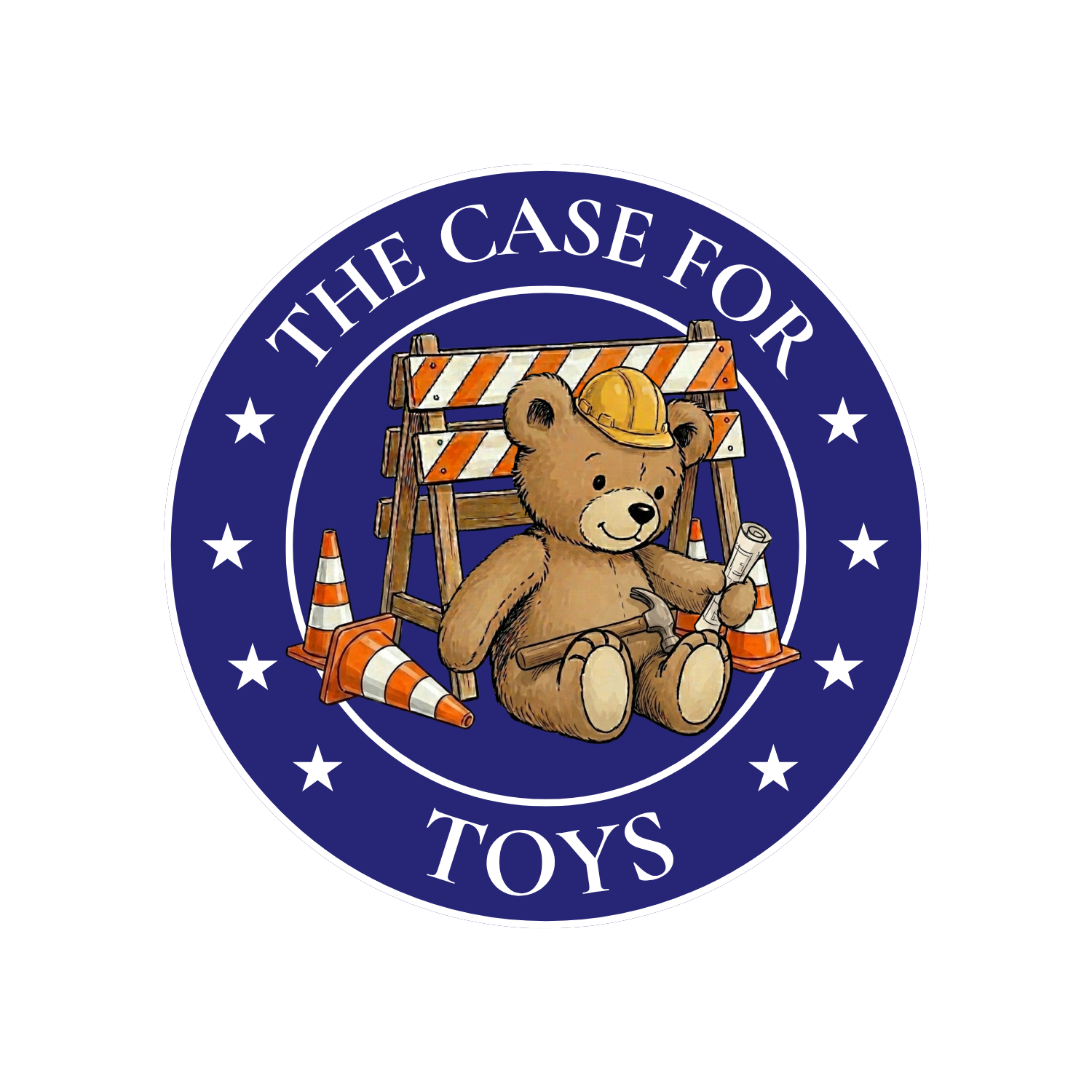 The Case for Toys bear with a construction hat